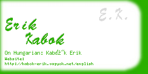 erik kabok business card